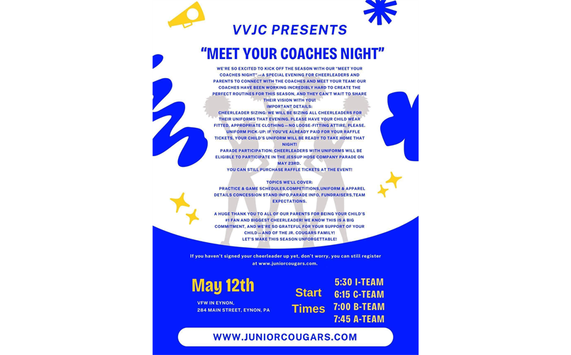 Meet Cheer Coaches Night